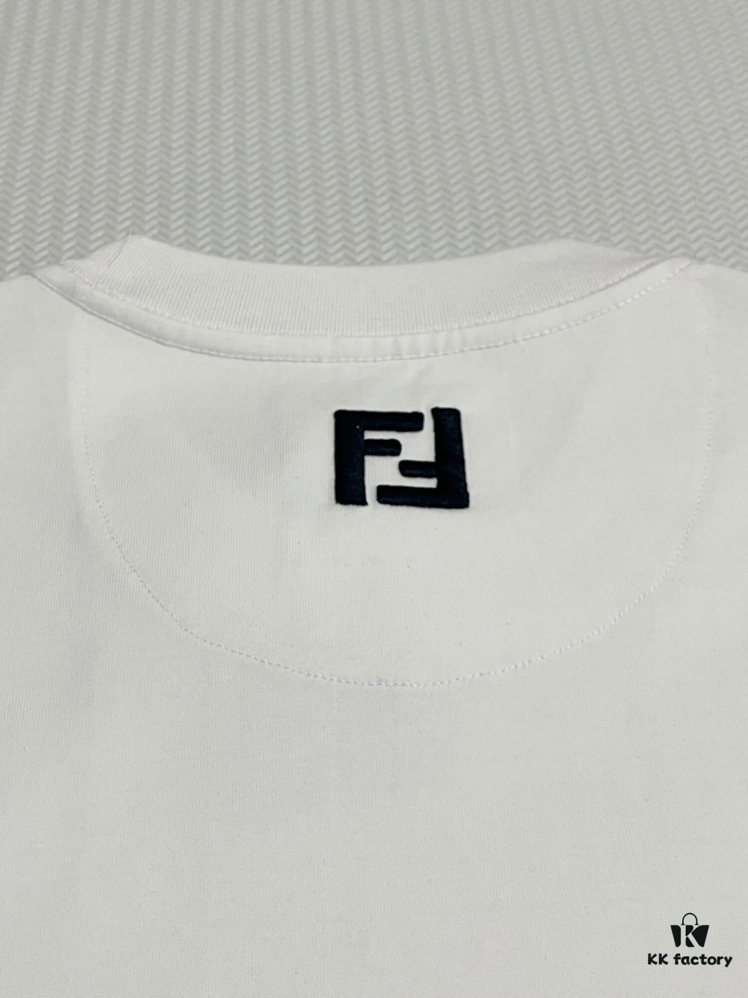 6931a12eccd8ab3d7af951b8 FENDI Men's 3D Embroidered Cotton Short Sleeve T-Shirt, Premium 280g Double-Layer Cotton Fabric, Comfortable and Soft, Spring/Summer New Arrival