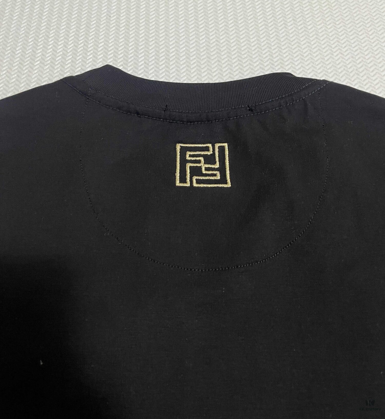 6931a12eccd8ab3d7af951bf FENDI Men's Premium Cotton Short-Sleeve T-Shirt with 3D Embroidery, Spring and Summer New Arrival