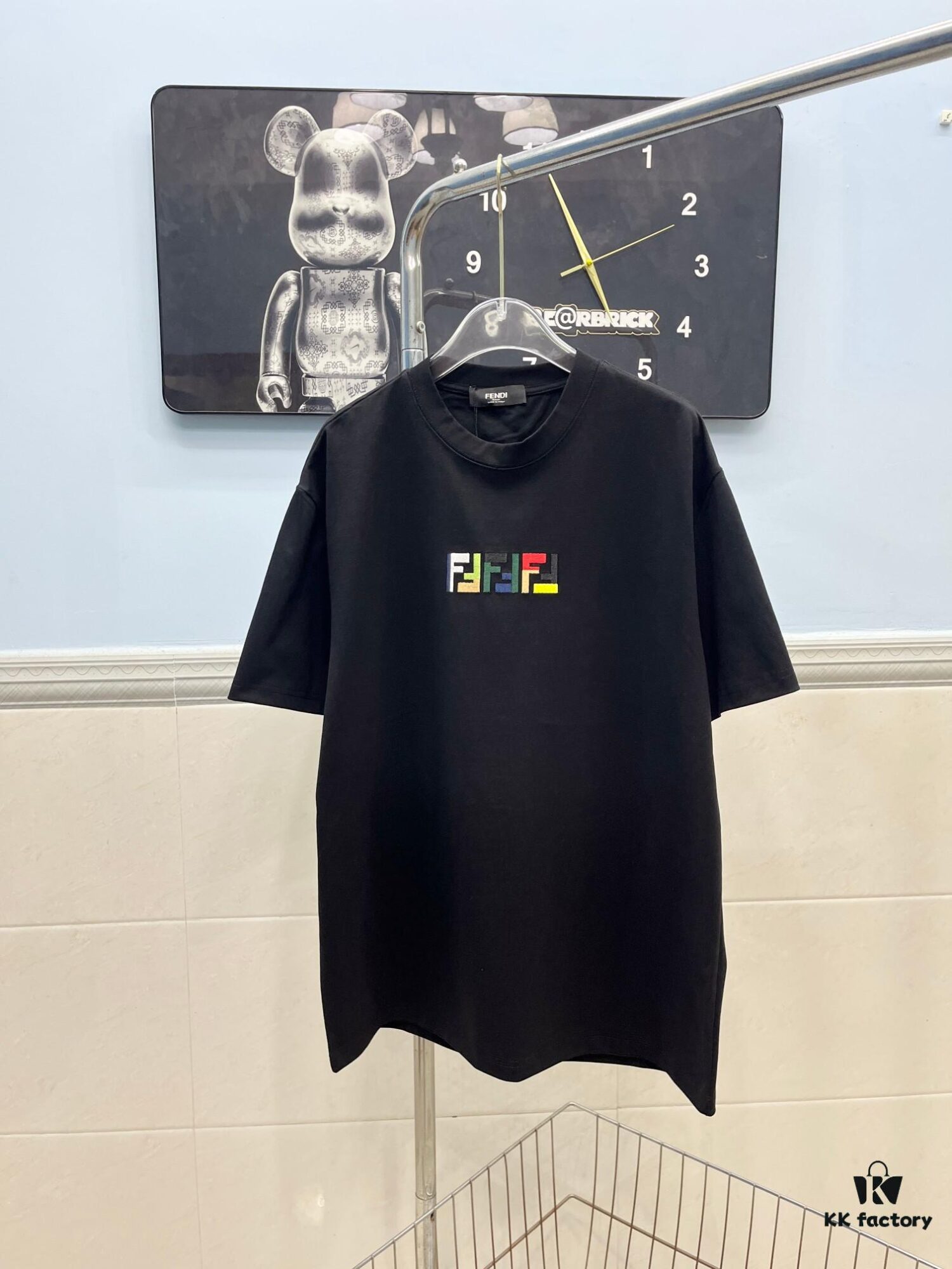 6931a12eccd8ab3d7af951c2 FENDI Men's Premium Cotton Embroidered Casual Short Sleeve T-Shirt, 280g Double-Layer Cotton Fabric, 3D High-End Embroidery, Spring and Summer New Arrival