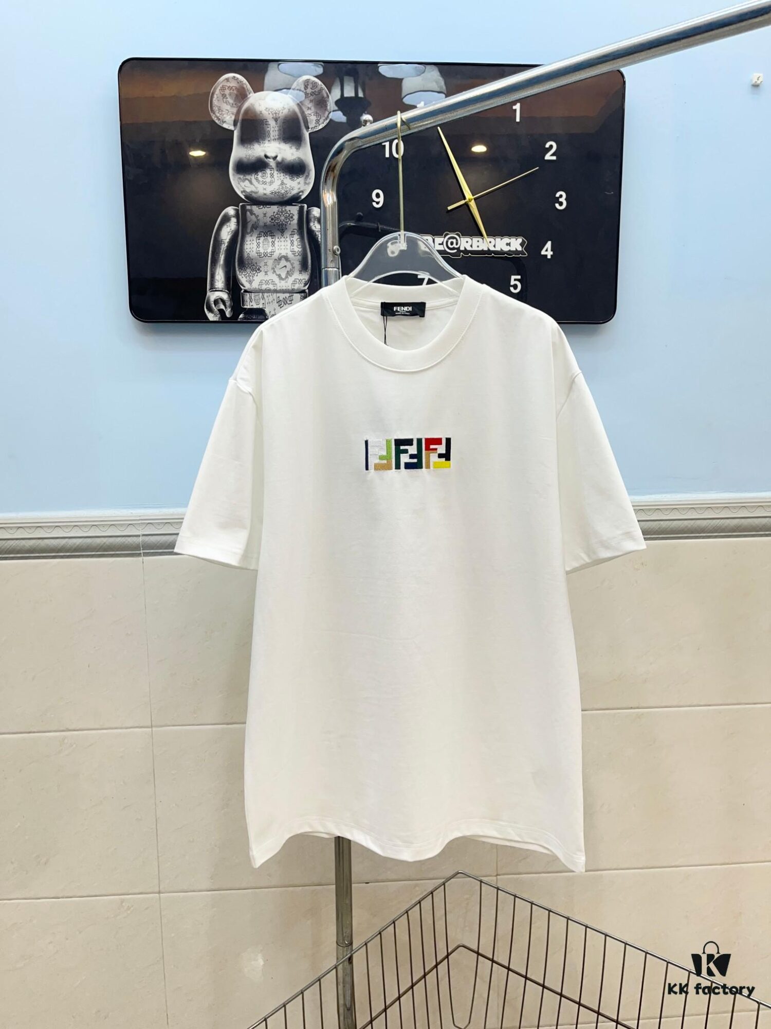 6931a12eccd8ab3d7af951c3 FENDI Men's Premium Cotton Embroidered Casual Short Sleeve T-Shirt, 280g Double-Layer Cotton Fabric, 3D High-End Embroidery, Spring and Summer New Arrival