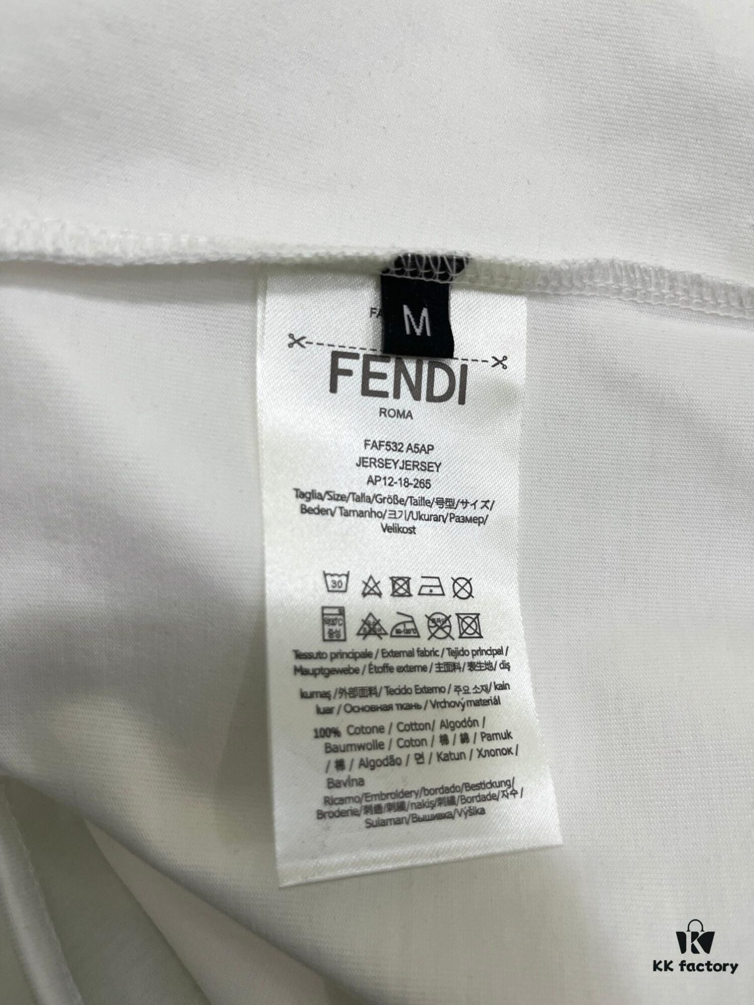 6931a12fccd8ab3d7af951ca FENDI Men's Premium Cotton Embroidered Casual Short Sleeve T-Shirt, 280g Double-Layer Cotton Fabric, 3D High-End Embroidery, Spring and Summer New Arrival