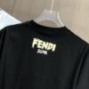 6931a12fccd8ab3d7af951d3 FENDI Fendi 2025 Spring/Summer New Arrival Round Neck Short Sleeve T-Shirt with Hand-Painted Front and Back Print, Made from 320g Double-Yarn Combed Cotton, Slightly Loose Fit, Soft and Substantial Fabric, Unisex Design