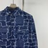 6931a132ccd8ab3d7af9520e New FENDI Logo Jacquard Denim Shirt with Fringe and Double F Pattern, Spring/Summer 2024 Collection Long Sleeve Casual Shirt