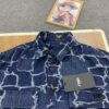 6931a132ccd8ab3d7af95210 New FENDI Logo Jacquard Denim Shirt with Fringe and Double F Pattern, Spring/Summer 2024 Collection Long Sleeve Casual Shirt