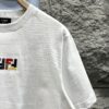 6931a135ccd8ab3d7af95242 FENDI* Fendi Candy-Colored Embroidered Short Sleeve T-Shirt