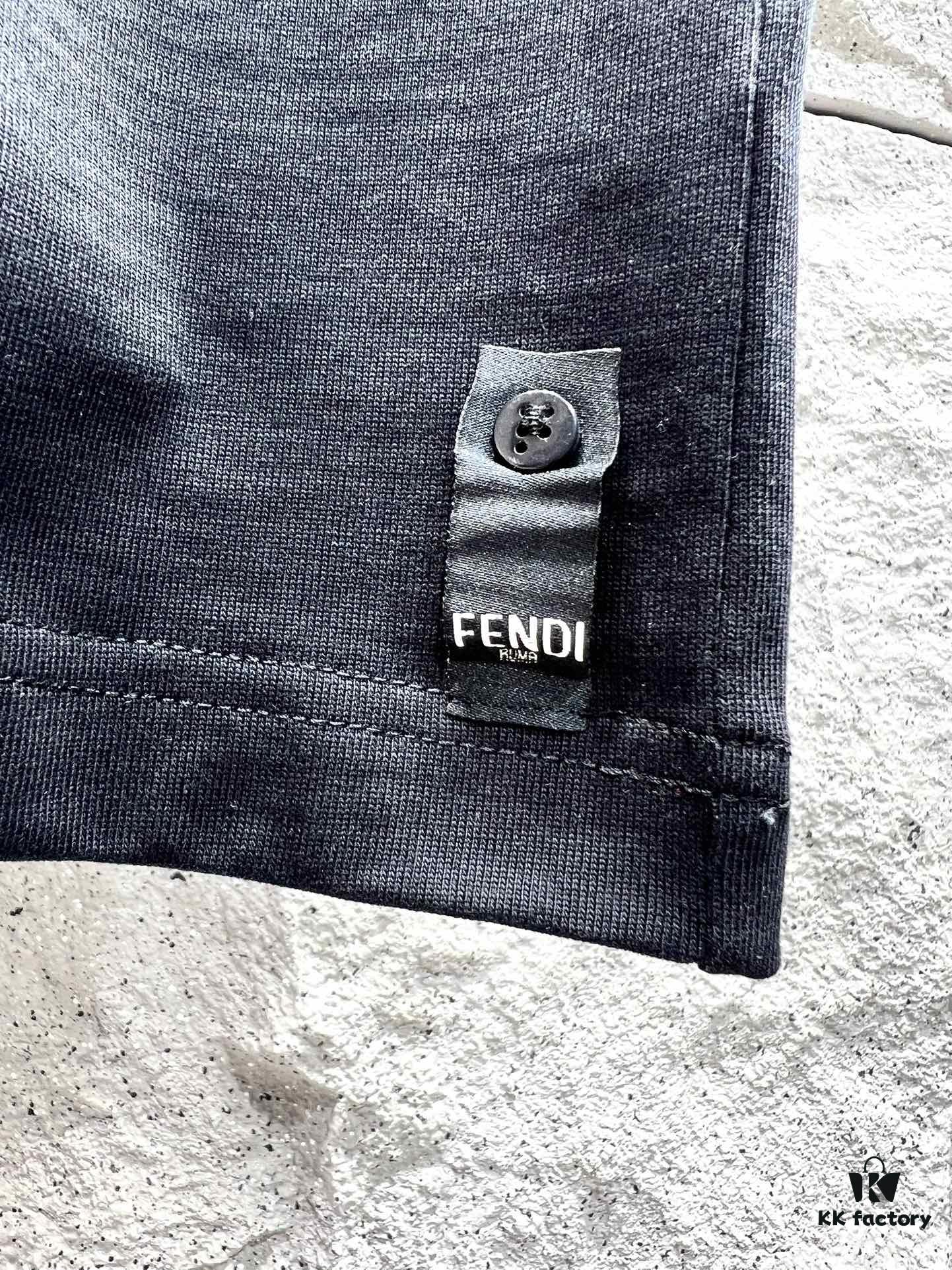 6931a135ccd8ab3d7af9524b FENDI Candy-colored Embroidered Short Sleeve T-Shirt