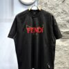 6931a136ccd8ab3d7af95259 FENDI Fluorescent Logo Print Short Sleeve T-Shirt