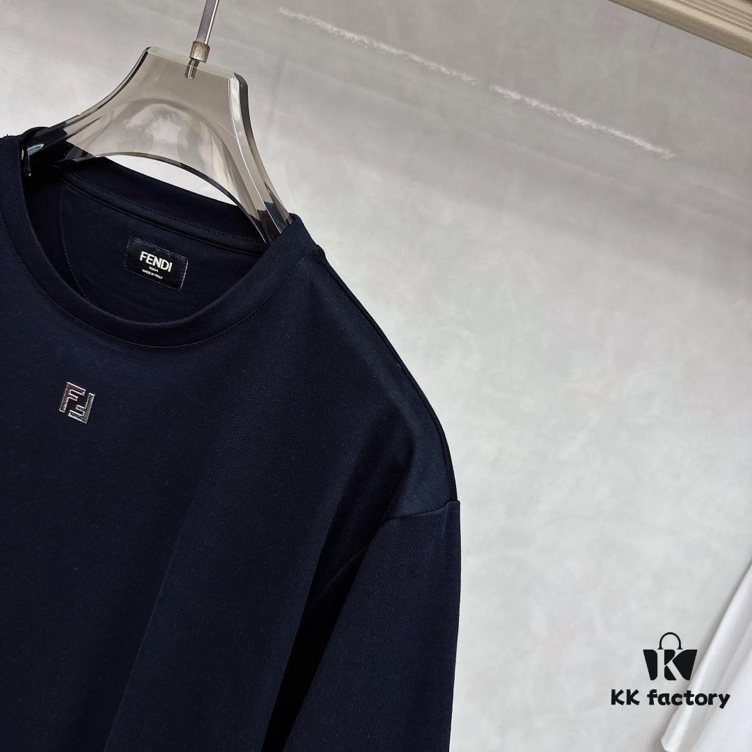 6931a137ccd8ab3d7af9526f FENDI FF Metal Short Sleeve T-Shirt