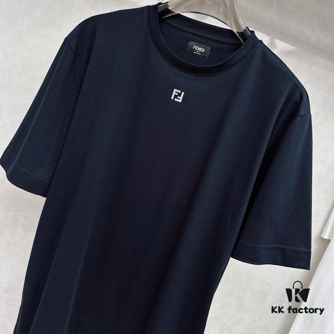 6931a137ccd8ab3d7af95271 FENDI FF Metal Short Sleeve T-Shirt