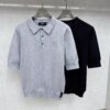 FENDI Men's Spring-Summer Knitted Short-Sleeve Casual T-Shirt, Exclusive High-End Original Order, Premium Custom Fabric, Soft and Comfortable