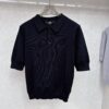 FENDI Men's Spring-Summer Knitted Short-Sleeve Casual T-Shirt, Exclusive High-End Original Order, Premium Custom Fabric, Soft and Comfortable