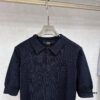 FENDI Men's Spring-Summer Knitted Short-Sleeve Casual T-Shirt, Exclusive High-End Original Order, Premium Custom Fabric, Soft and Comfortable
