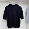 FENDI Men's Spring-Summer Knitted Short-Sleeve Casual T-Shirt, Exclusive High-End Original Order, Premium Custom Fabric, Soft and Comfortable