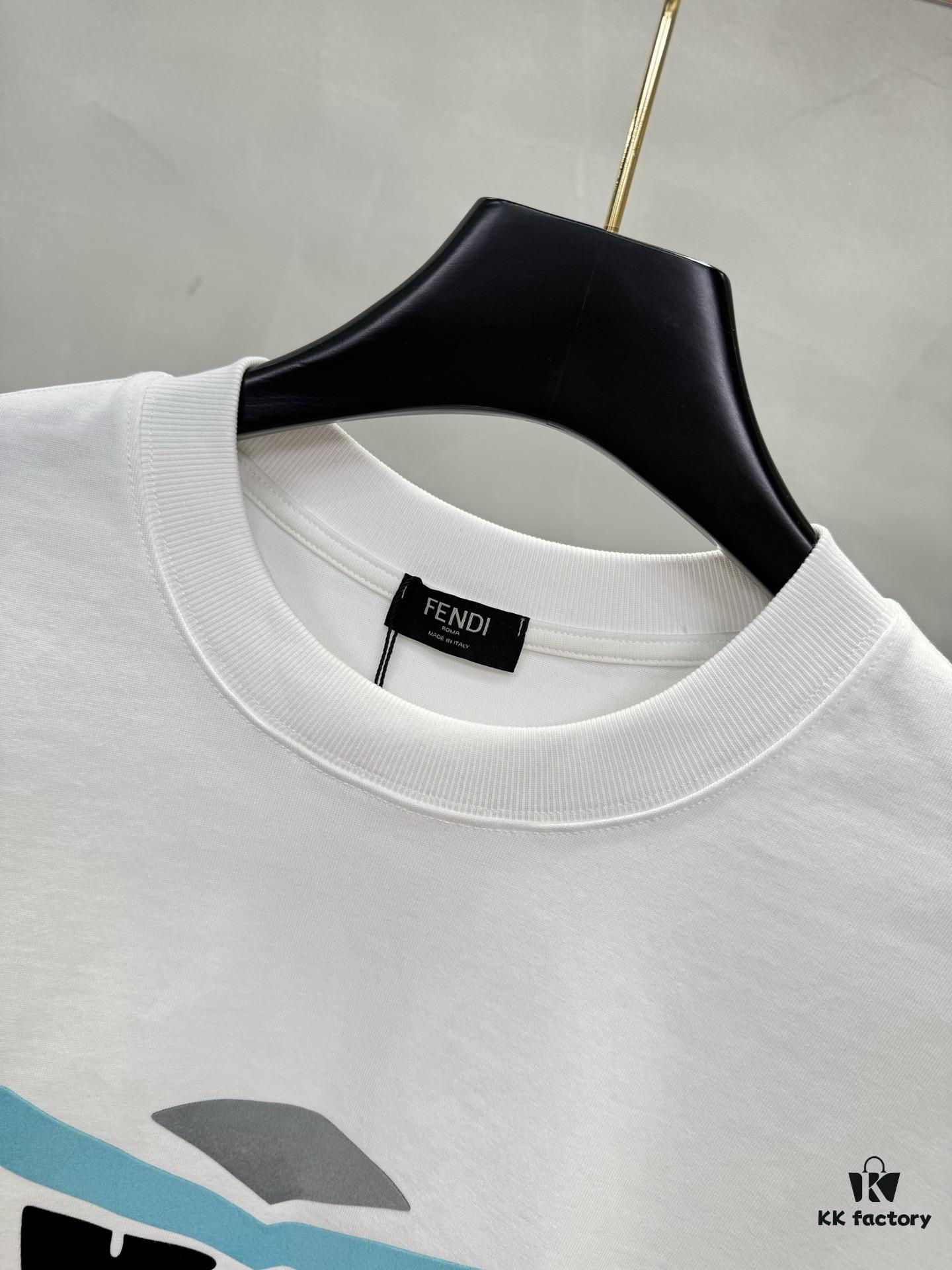 6931a13accd8ab3d7af952af FENDI 25SS New Arrival Crew Neck T-Shirt! Must-Have for Fashion Enthusiasts! Custom 3D Rubber Brand Lettering on Chest, Classic Colorways with Stylish Appeal, Youthful and Energetic Design. Crafted from 280g High-Quality Cotton for Exceptional Comfort and Soft, Premium Touch.