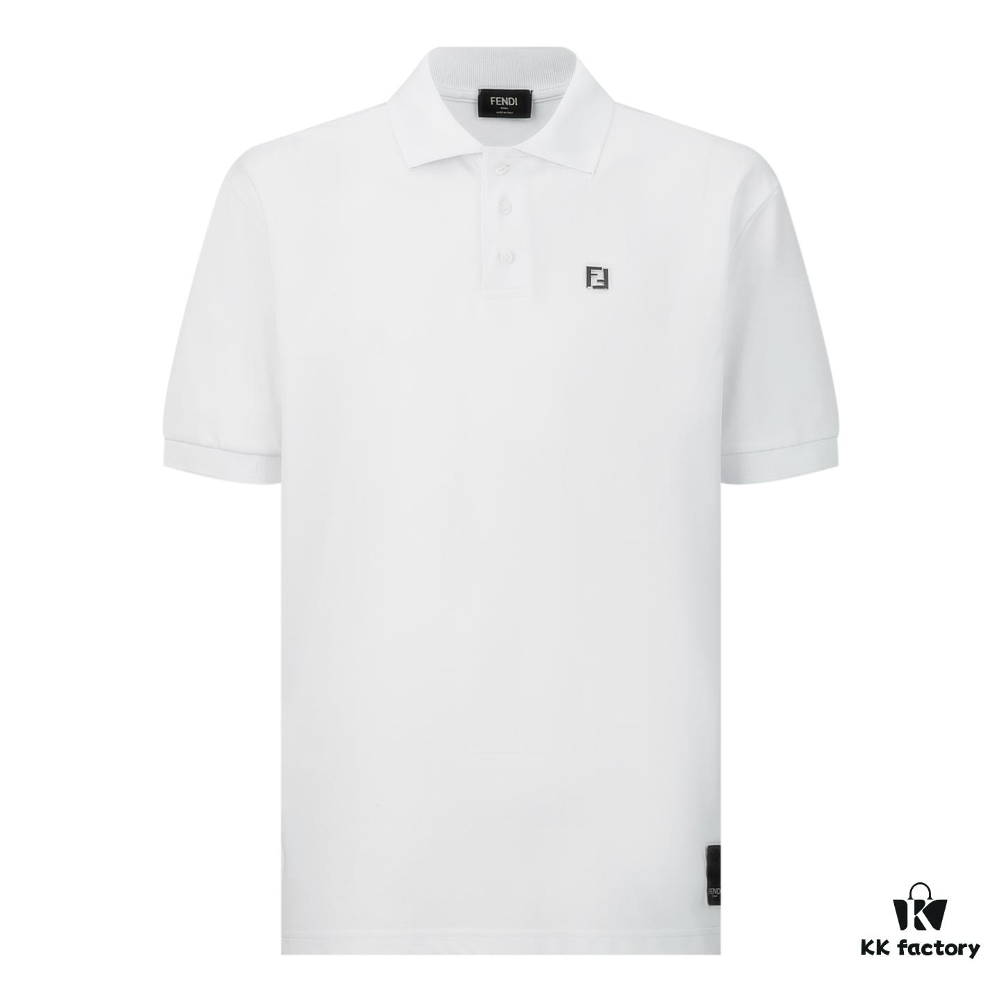 6931a13bccd8ab3d7af952b5 FENDI FF Logo Embossed Knit Polo Shirt - Original Development Top Version