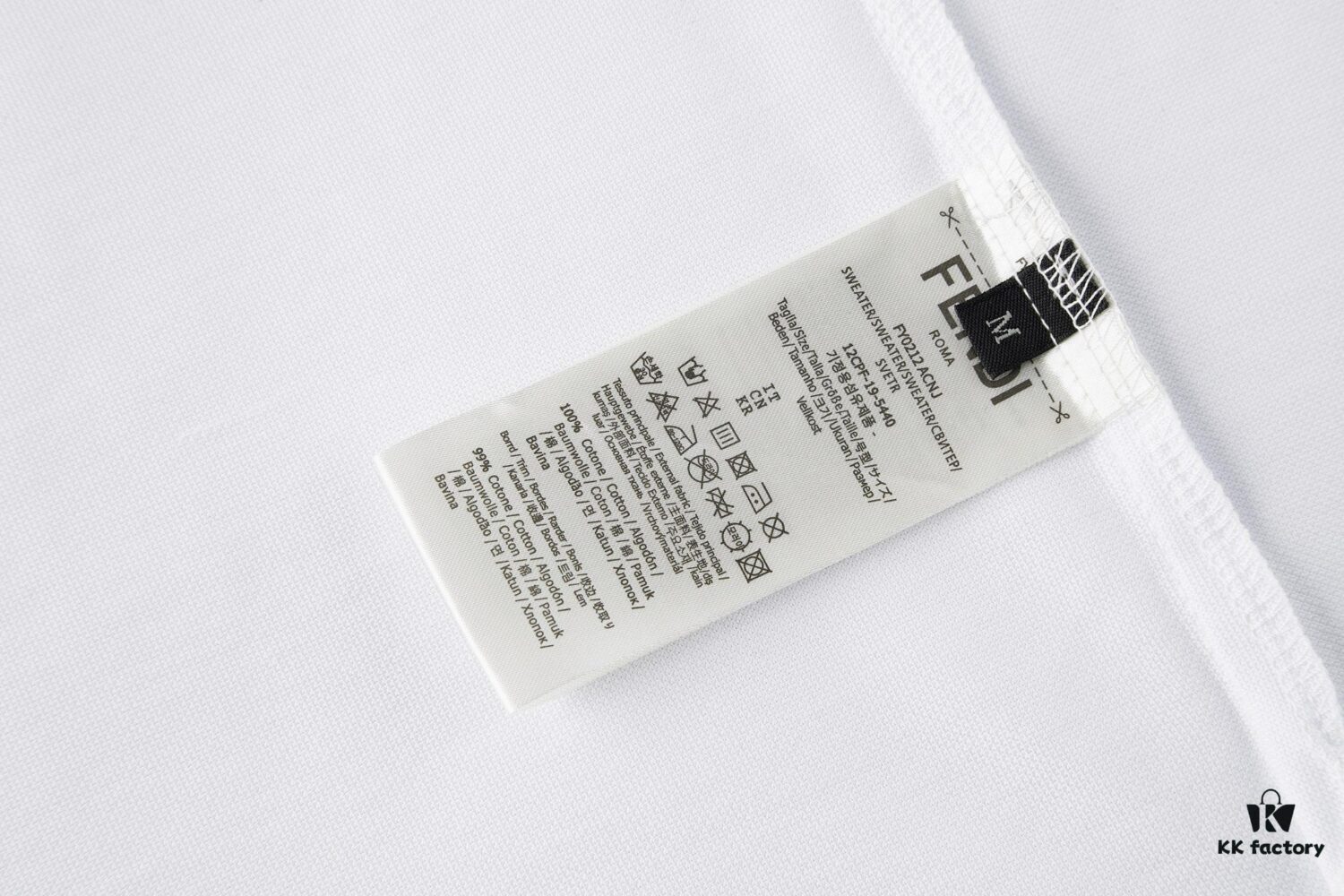 6931a13bccd8ab3d7af952ba FENDI FF Logo Embossed Knit Polo Shirt - Original Development Top Version
