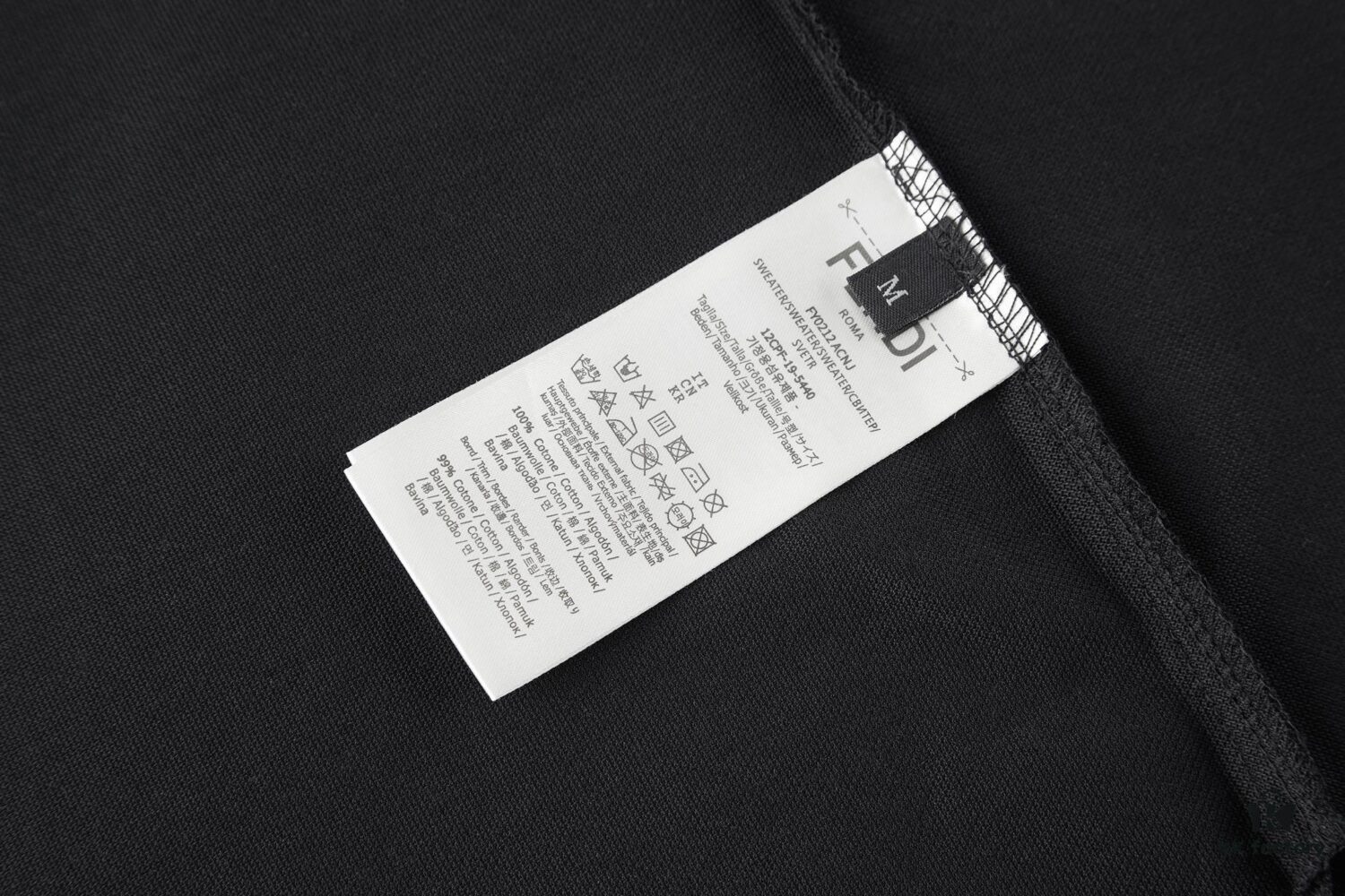 FENDI FF Logo Embossed Knit Polo Shirt