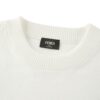 6931a13cccd8ab3d7af952cf FENDI FF Logo Cotton-Wool Knit Short Sleeve Sweater
