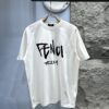 6931a13fccd8ab3d7af952ff FENDI Rainbow Webbing Flag Short Sleeve T-Shirt