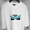 6931a145ccd8ab3d7af9535b FENDI Round-Neck Short-Sleeve T-Shirt with Eye Print, Made of Pure Cotton Fabric Featuring Golden Snake-Eye Design on Front, Embellished with Logo Letter Printing, Mother-of-Pearl Buttons, Constructed with 50S Two-Ply 260g Fabric, Exquisite Detailing Between Prints Without Fraying or Overspilling