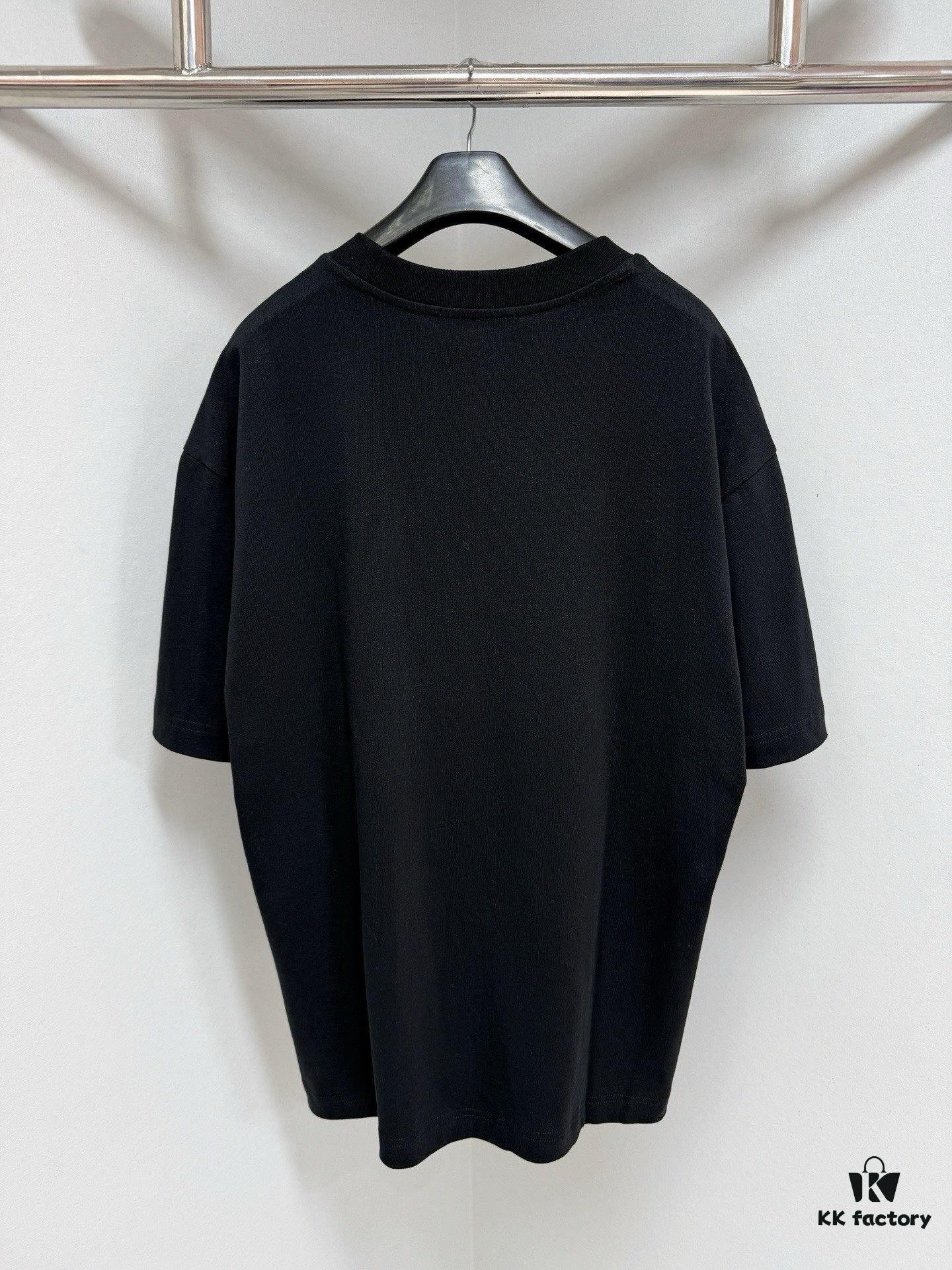 6931a146ccd8ab3d7af95362 FENDI Cotton Blend Letter Appliqué Round Neck Short Sleeve T-Shirt