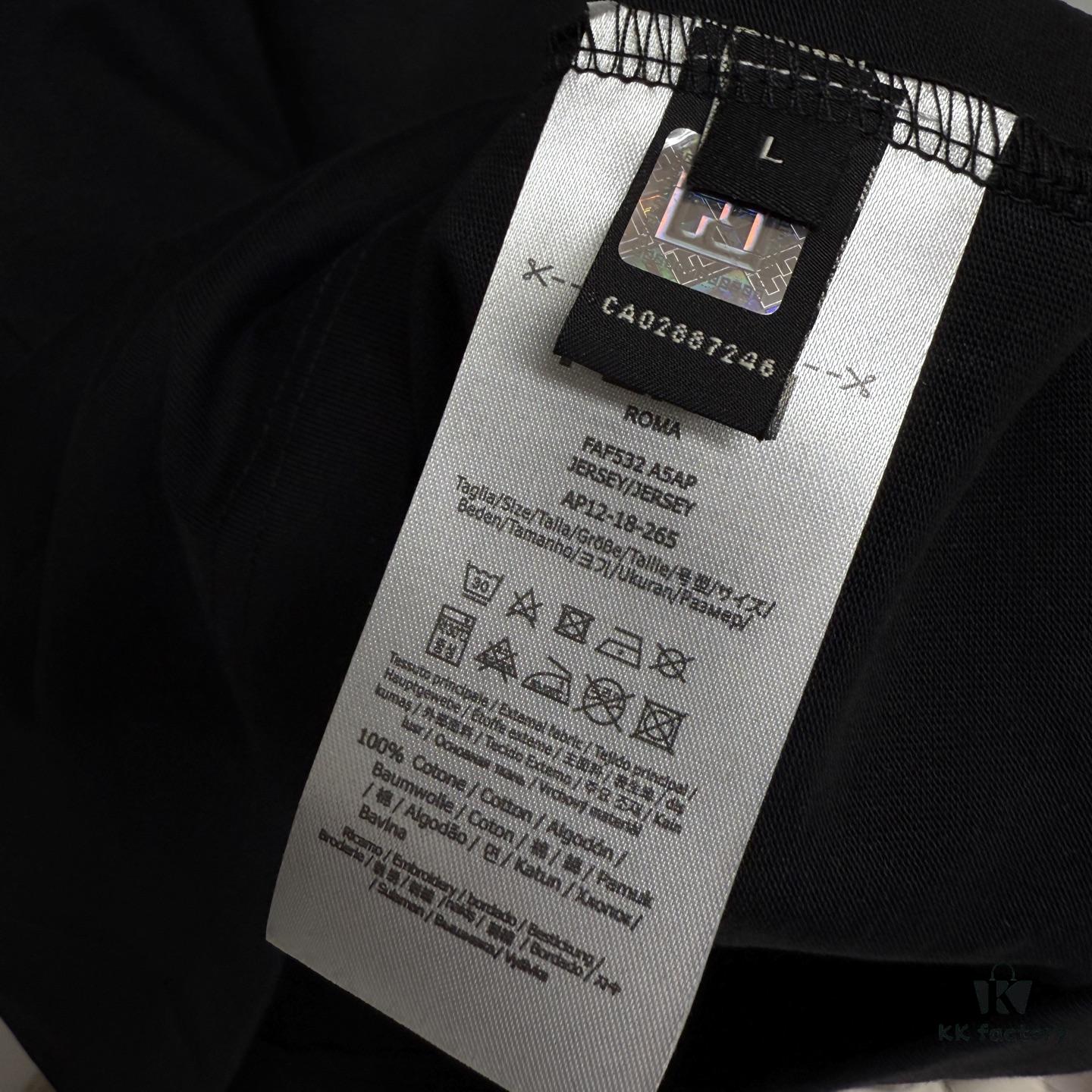 6931a146ccd8ab3d7af95368 FENDI Round-Neck Short-Sleeve T-Shirt with Eye Print, Pure Cotton Fabric Featuring Gold Snake-Eye Design and Lettering Logo, Mother-of-Pearl Buttons