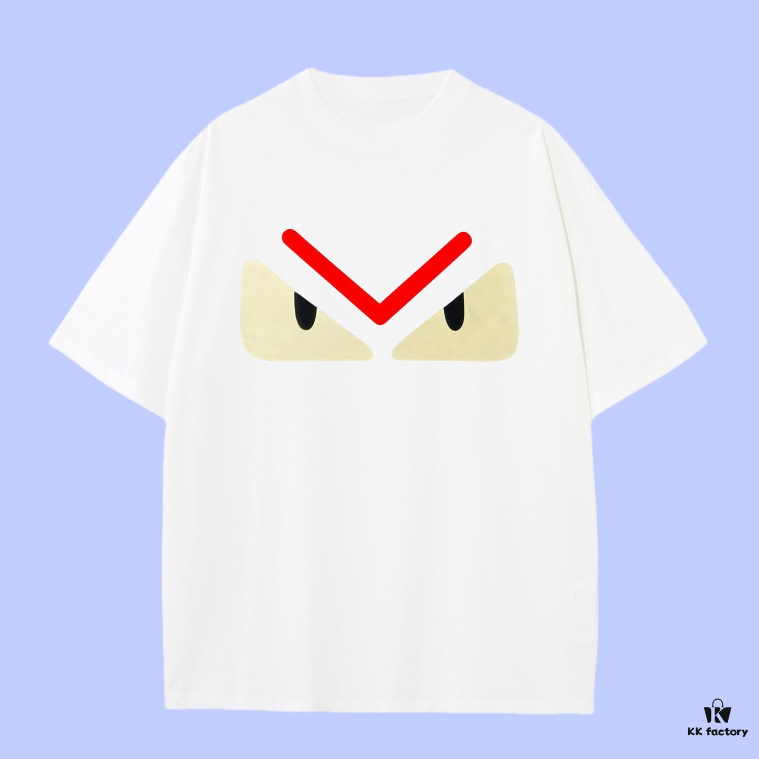 6931a148ccd8ab3d7af9538a FENDI 2025 Fall Spring/Summer Collection Monster Eye Short Sleeve T-Shirt Premium Quality Limited Edition, Custom Woven 270G 32-Count Double-Yarn Pure Cotton Fabric, Relaxed Fit Unisex Design