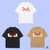 6931a148ccd8ab3d7af9538c FENDI 2025 Fall Spring/Summer Collection Monster Eye Short Sleeve T-Shirt Premium Quality Limited Edition, Custom Woven 270G 32-Count Double-Yarn Pure Cotton Fabric, Relaxed Fit Unisex Design