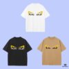 6931a14accd8ab3d7af953ad High-End Quality FENDI 2025 Fall Spring/Summer Collection Monster Eye Short-Sleeve T-Shirt, Distinct from Regular Prints, Custom-Woven 270G 32-Count Double-Yarn Pure Cotton Fabric, Loose Fit Unisex Design