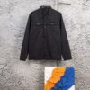 6931a14accd8ab3d7af953ae FENDI FEND Heavyweight Denim Jacket Coat in Shirt Style, Custom Woven Fabric with FF Jacquard and Towel-Like Bold Lettering