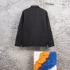 6931a14accd8ab3d7af953af FENDI FEND Heavyweight Denim Jacket Coat in Shirt Style, Custom Woven Fabric with FF Jacquard and Towel-Like Bold Lettering