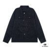 6931a14accd8ab3d7af953bd FENDI FEND Heavyweight Denim Jacket Coat Shirt Style Custom Woven Fabric with FF Jacquard Towel-Letter Embellishment High Aesthetic and Exquisite Craftsmanship