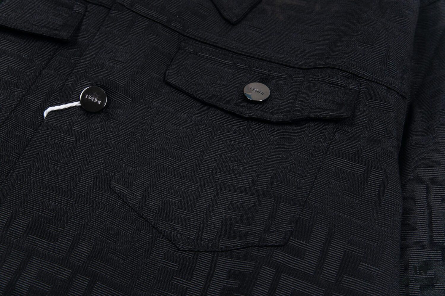 6931a14bccd8ab3d7af953c1 FENDI FEND Heavyweight Denim Jacket Coat Shirt Style Custom Woven Fabric with FF Jacquard Towel-Letter Embellishment High Aesthetic and Exquisite Craftsmanship