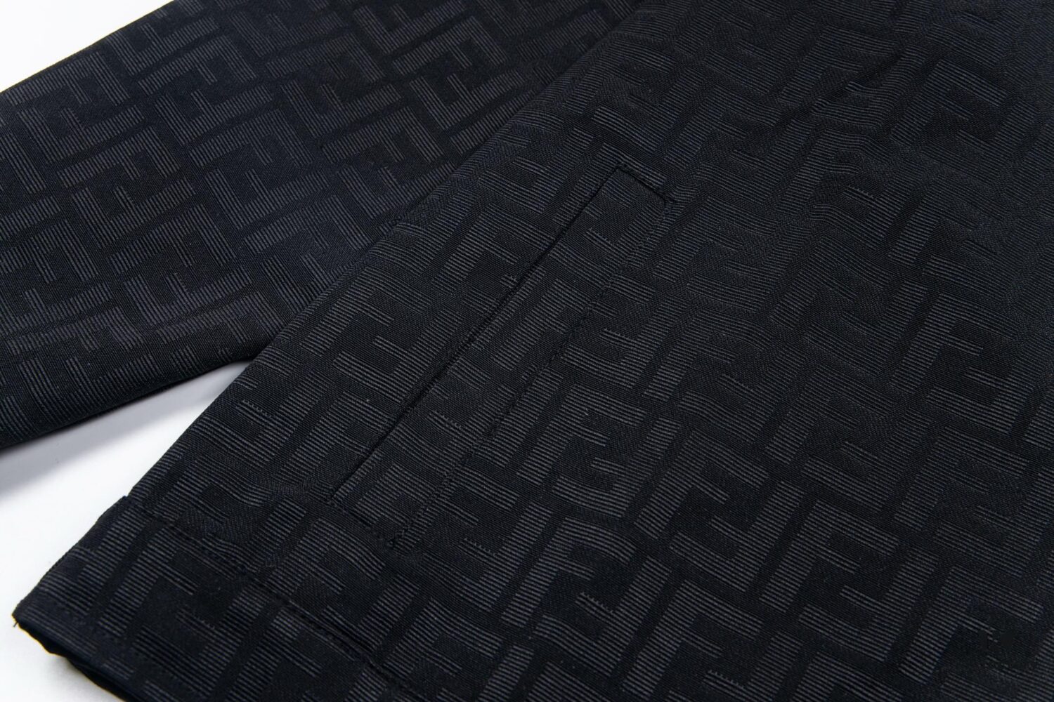6931a14bccd8ab3d7af953c9 FENDI FEND Heavyweight Denim Jacket Coat Shirt Style Custom Woven Fabric with FF Jacquard Towel-Letter Embellishment High Aesthetic and Exquisite Craftsmanship