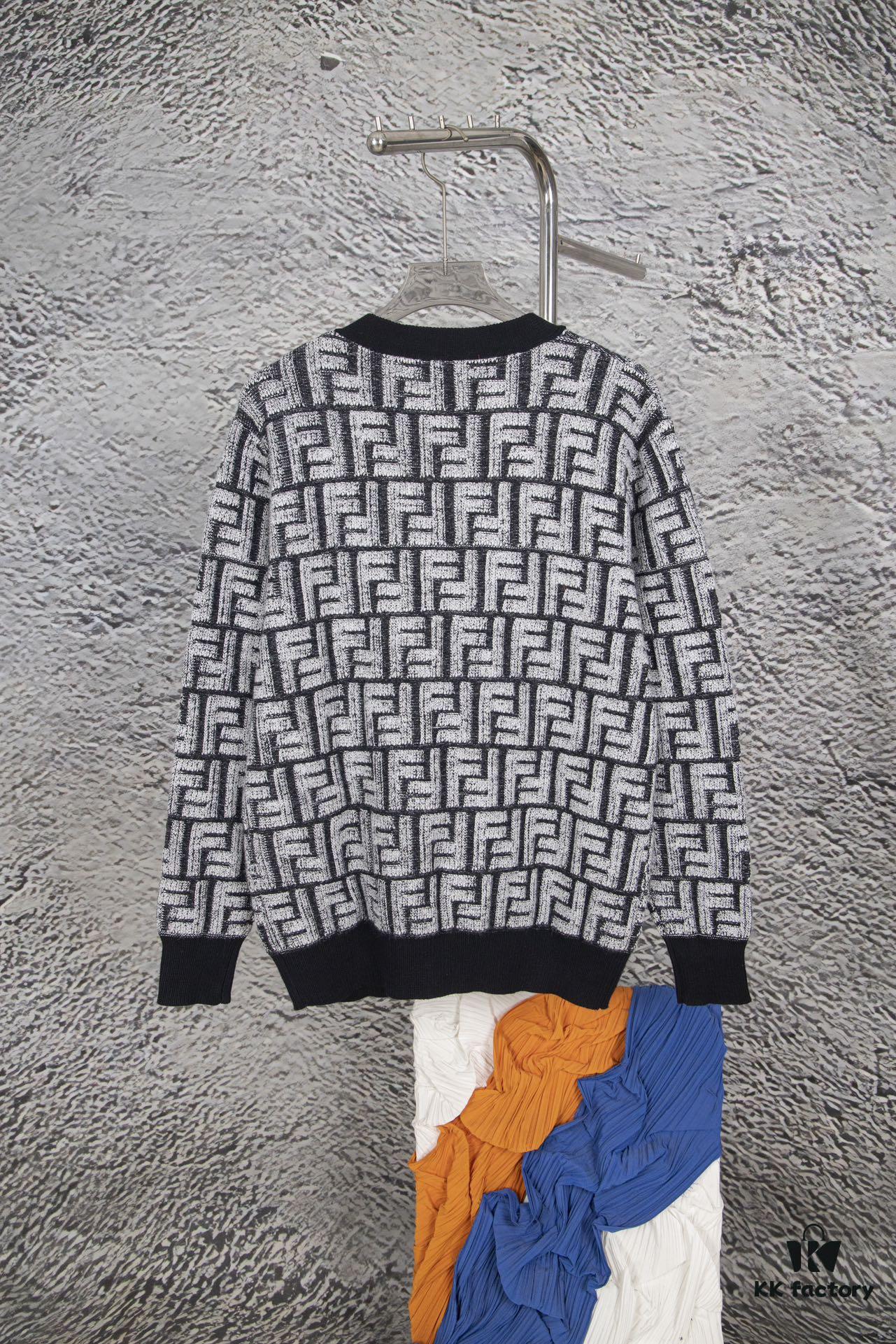 6931a14bccd8ab3d7af953cc Fedi 24 Full Print Embossed Knit Cardigan - Stylish, Soft and Comfortable with Exquisite Craftsmanship
