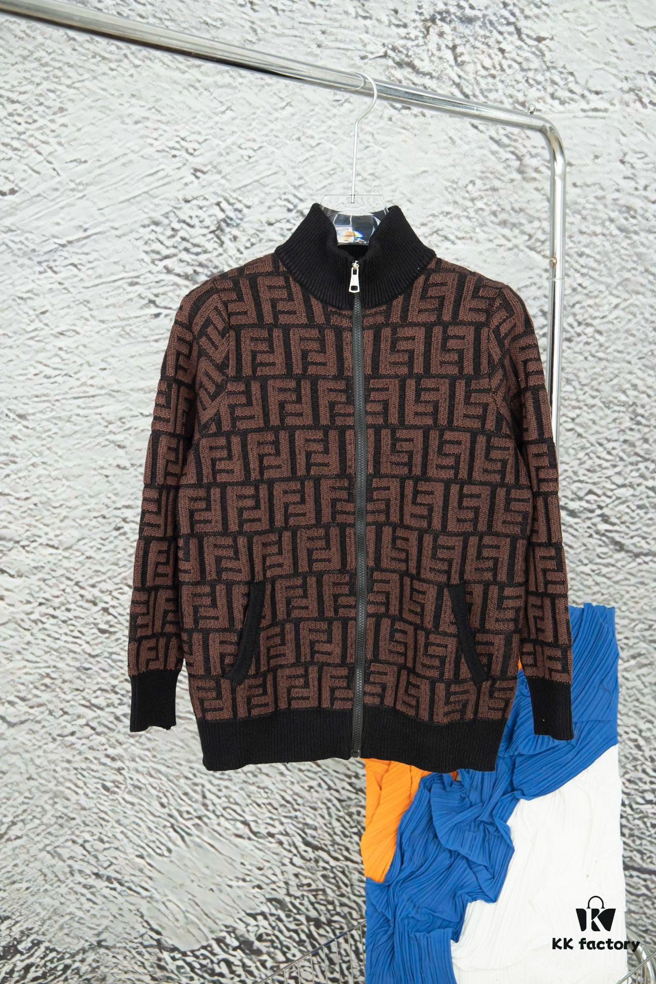 6931a14cccd8ab3d7af953df 2023 New Arrival Fendi Knit Zip-Up Jacket, Exclusive Design, Distinctive Jacquard Texture with Clear Dimensional Contrast, Exceptionally Stylish, Pairs Effortlessly with Any Outfit