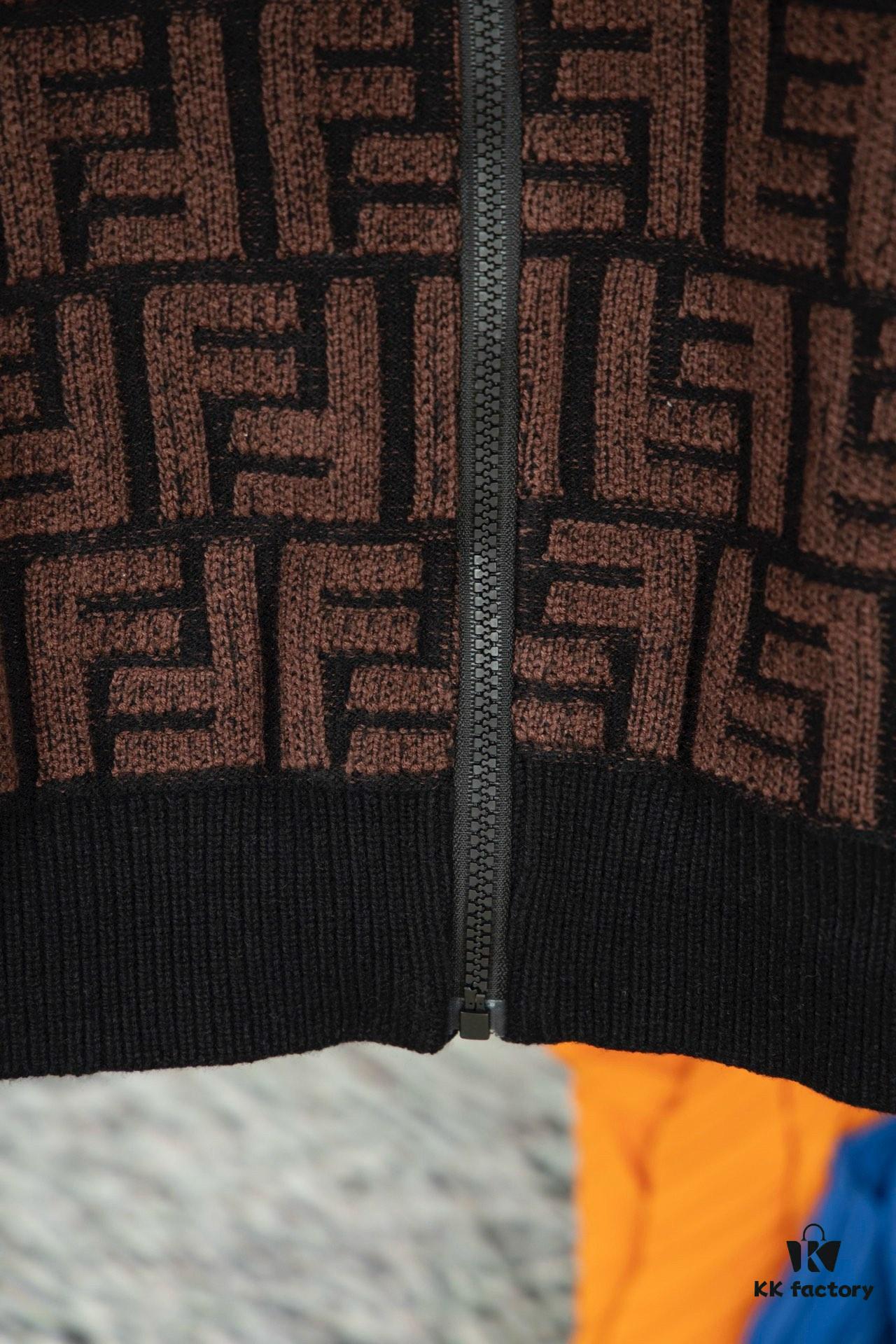 6931a14cccd8ab3d7af953e4 2023 New Arrival Fendi Knit Zip-Up Jacket, Exclusive Design, Distinctive Jacquard Texture with Clear Dimensional Contrast, Exceptionally Stylish, Pairs Effortlessly with Any Outfit