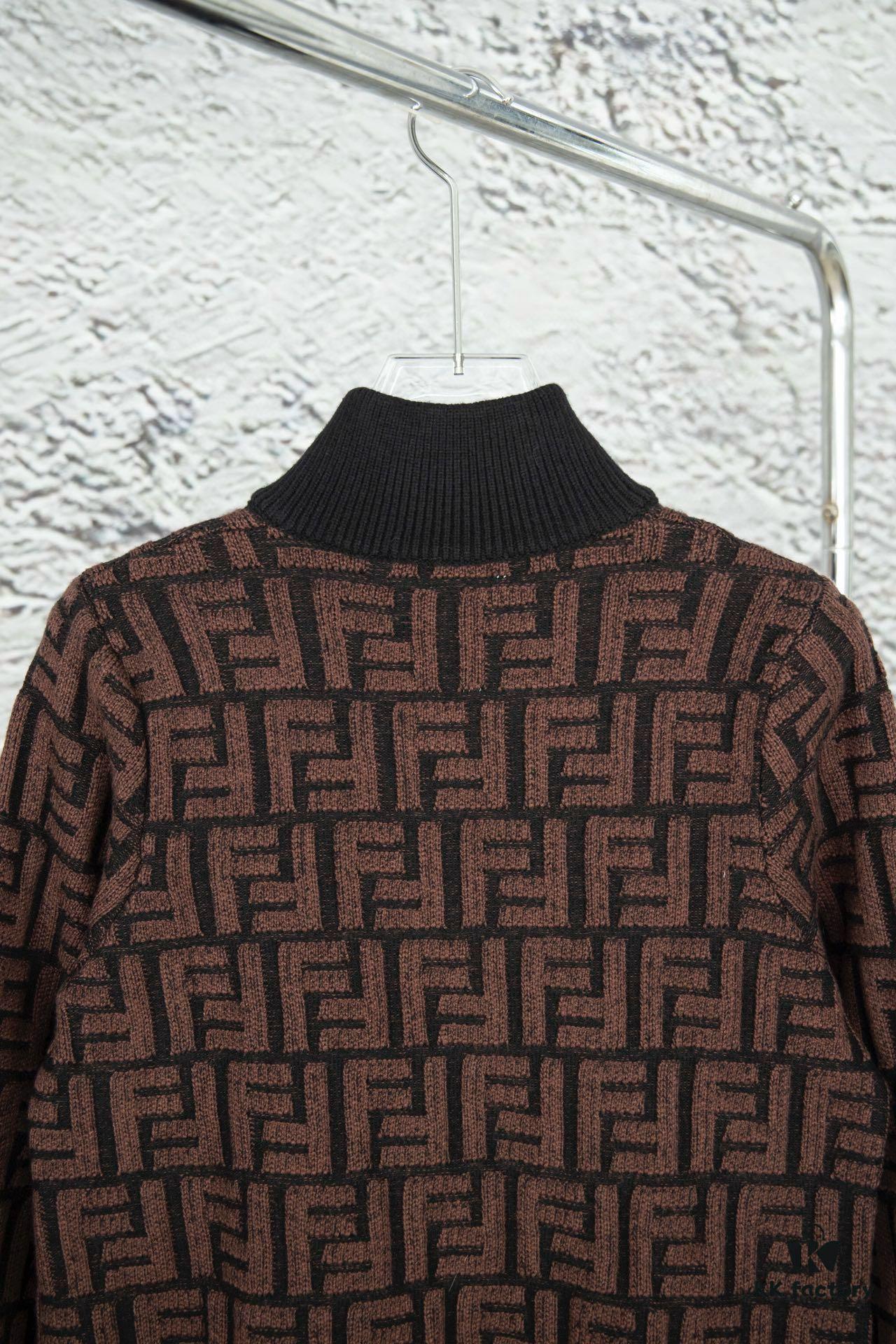 6931a14cccd8ab3d7af953e5 2023 New Arrival Fendi Knit Zip-Up Jacket, Exclusive Design, Distinctive Jacquard Texture with Clear Dimensional Contrast, Exceptionally Stylish, Pairs Effortlessly with Any Outfit