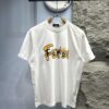 6931a14dccd8ab3d7af953f2 FENDI Rainbow Print Logo Short Sleeve T-Shirt