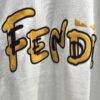 6931a14dccd8ab3d7af953f5 FENDI Rainbow Print Logo Short Sleeve T-Shirt