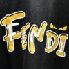 FENDI Rainbow Print Logo Short Sleeve T-Shirt
