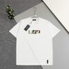 6931a150ccd8ab3d7af95424 Fendi FD Colorful Embroidered FF Logo Short Sleeve T-Shirt, Inverted FF Embroidery on Back, Tatami Stitching Technique, 32s 280g Double-combed Cotton Fabric, Soft, Breathable, Anti-deformation, Anti-shrinkage, Fade-resistant, Loose Fit Unisex Design