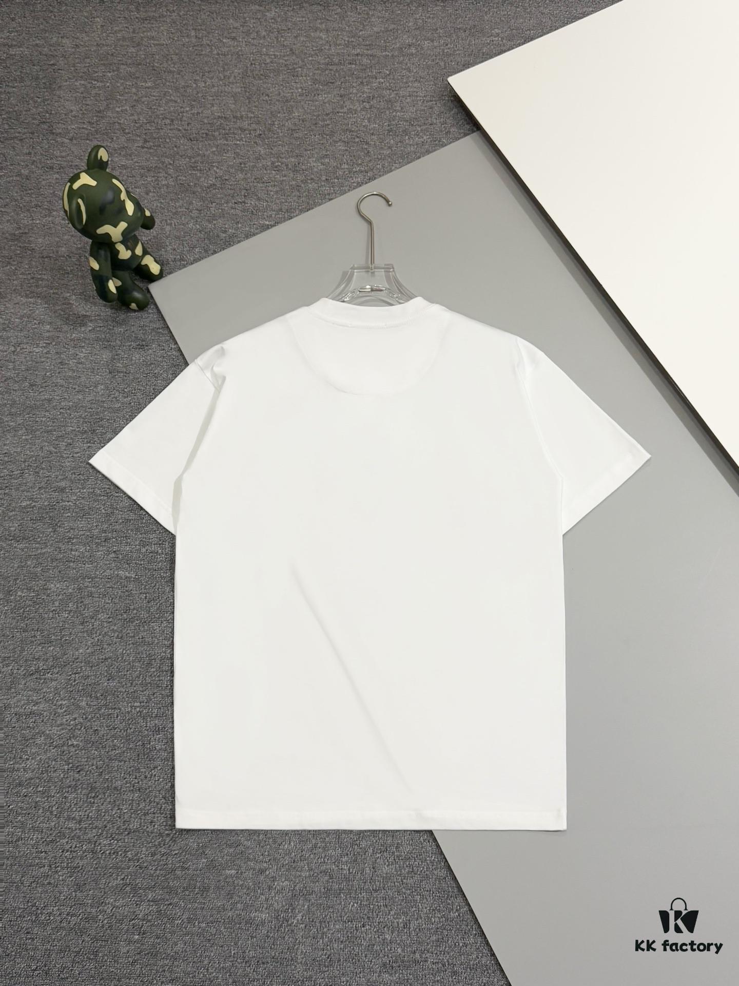 6931a150ccd8ab3d7af95425 Fendi FD Colorful Embroidered FF Logo Short Sleeve T-Shirt, Inverted FF Embroidery on Back, Tatami Stitching Technique, 32s 280g Double-combed Cotton Fabric, Soft, Breathable, Anti-deformation, Anti-shrinkage, Fade-resistant, Loose Fit Unisex Design