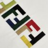 6931a150ccd8ab3d7af95428 Fendi FD Colorful Embroidered FF Logo Short Sleeve T-Shirt, Inverted FF Embroidery on Back, Tatami Stitching Technique, 32s 280g Double-combed Cotton Fabric, Soft, Breathable, Anti-deformation, Anti-shrinkage, Fade-resistant, Loose Fit Unisex Design
