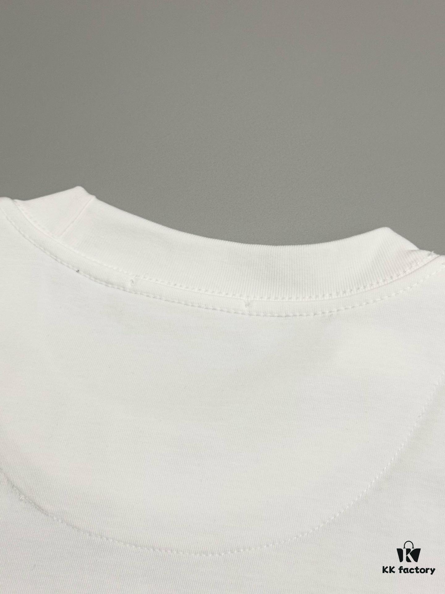 6931a150ccd8ab3d7af9542a Fendi FD Colorful Embroidered FF Logo Short Sleeve T-Shirt, Inverted FF Embroidery on Back, Tatami Stitching Technique, 32s 280g Double-combed Cotton Fabric, Soft, Breathable, Anti-deformation, Anti-shrinkage, Fade-resistant, Loose Fit Unisex Design