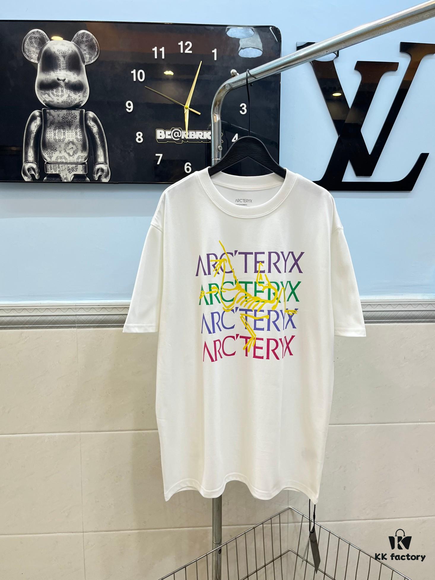6931a153ccd8ab3d7af95464 Ayc Teryx Arc'teryx 2025 FW Junior Bird Logo High-End Colorful Print Short Sleeve T-Shirt, 280g Pure Cotton Double-Yarn Fabric, Soft and Comfortable Fit, Custom Rib Knit Collar Dyed in Same Dye Batch, Complete Three Labels, Unisex Design, Premium Version for Comparison
