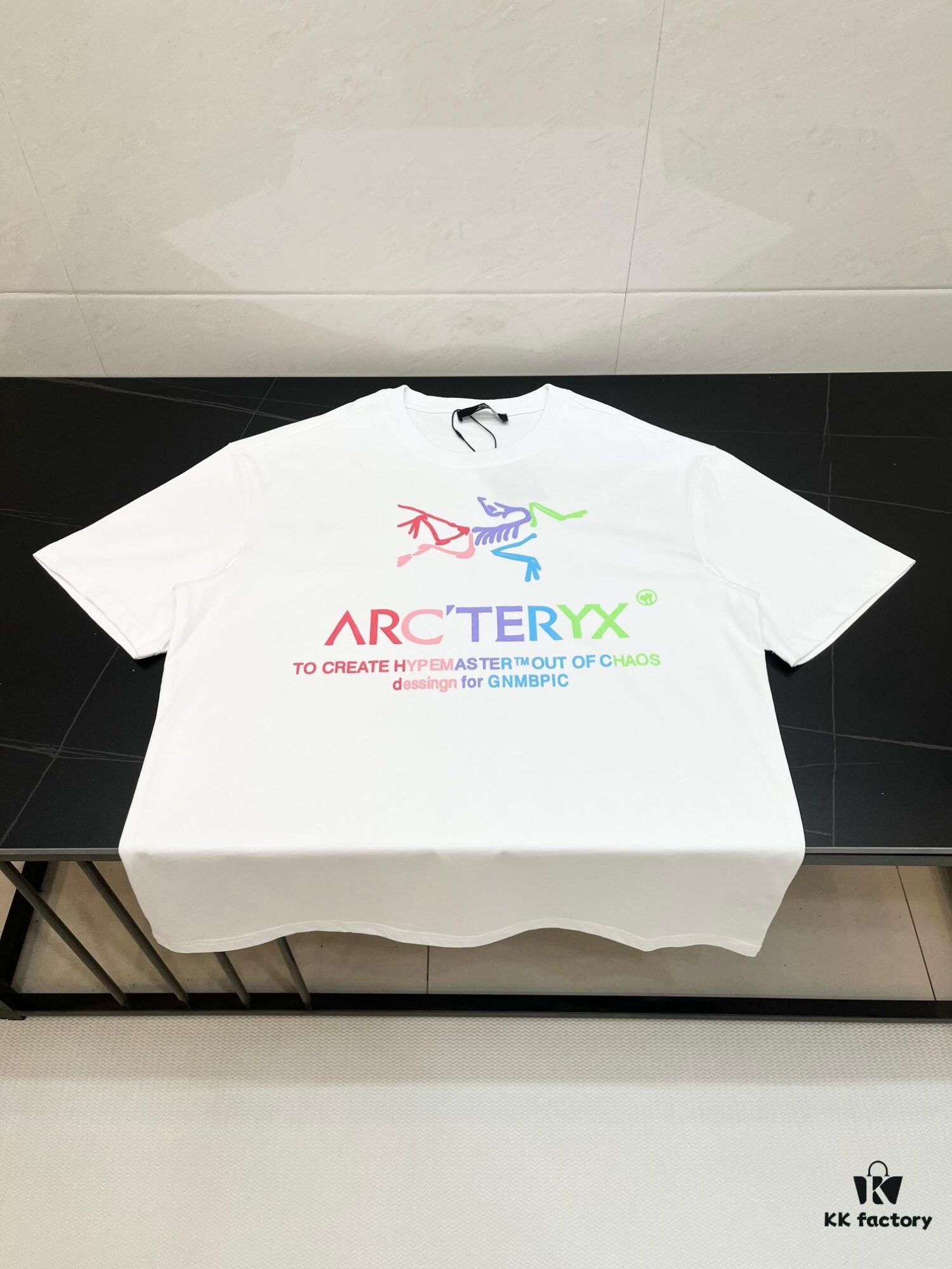 6931a155ccd8ab3d7af95492 ARC'TERYX Rainbow Logo Crew Neck Printed Short Sleeve T-Shirt