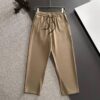 Shizhuniao 2025 Spring and Summer New Elastic Waist Casual Pants, Lightweight Cabinet Custom Fabric, Breathable and Comfortable, Exquisite Details, Brand Design Concept, High Quality, Soft and Smooth Touch