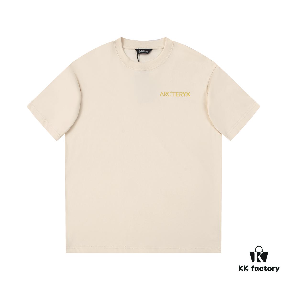 6931a166ccd8ab3d7af955e1 ARC'TERYX New Arrival Short Sleeve T-Shirt Z668004 2025SS, Premium Cotton Crew Neck Tee with Front and Back Graphic Print, Fashionable Lock Chain Seam Design, Unisex Style