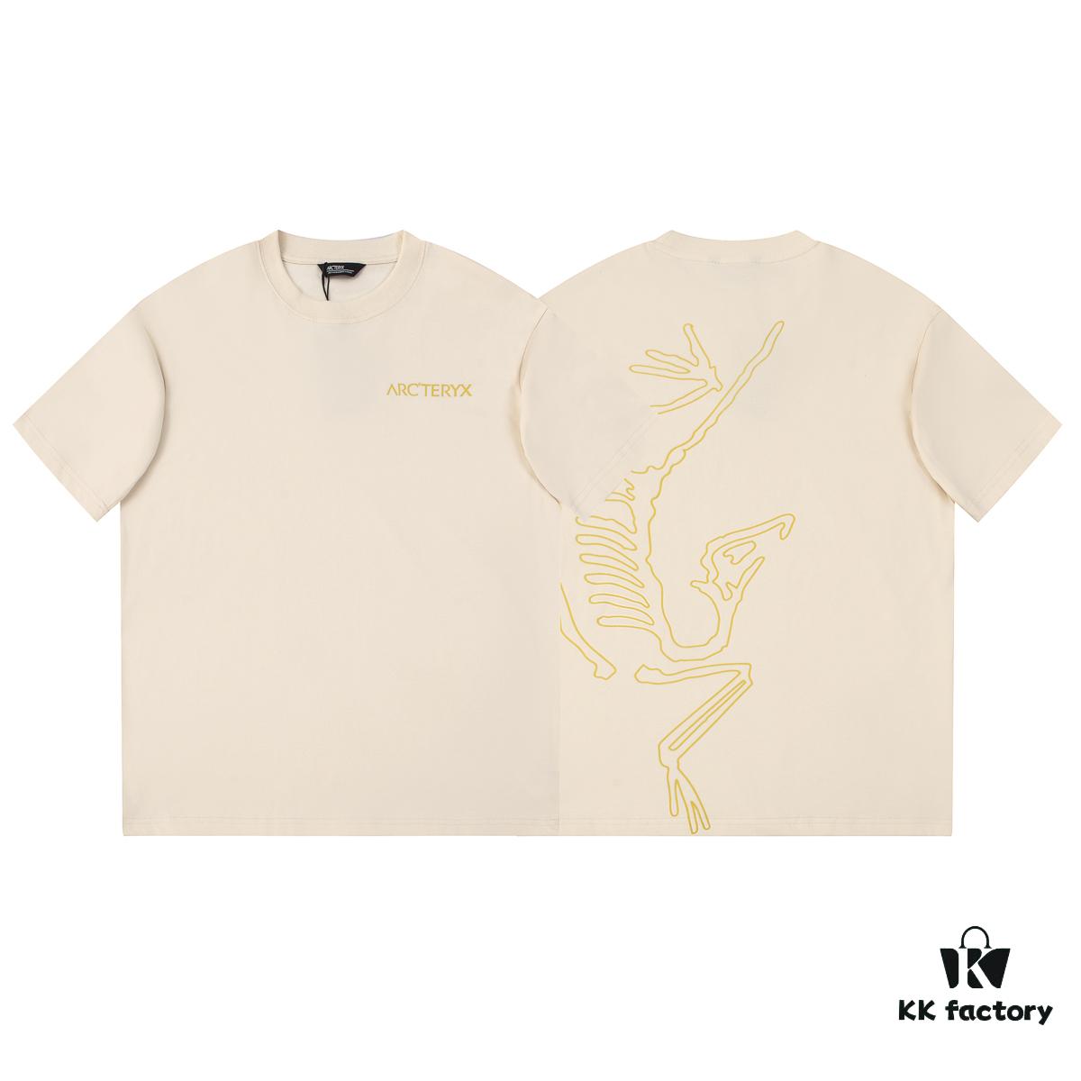 6931a166ccd8ab3d7af955e3 ARC'TERYX New Arrival Short Sleeve T-Shirt Z668004 2025SS, Premium Cotton Crew Neck Tee with Front and Back Graphic Print, Fashionable Lock Chain Seam Design, Unisex Style